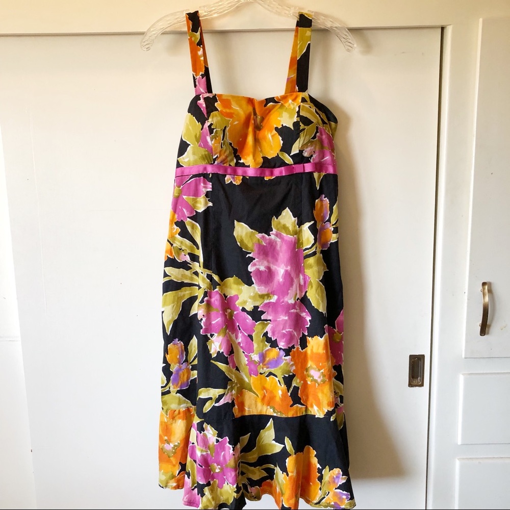 R & K Originals watercolor print sundress size 10